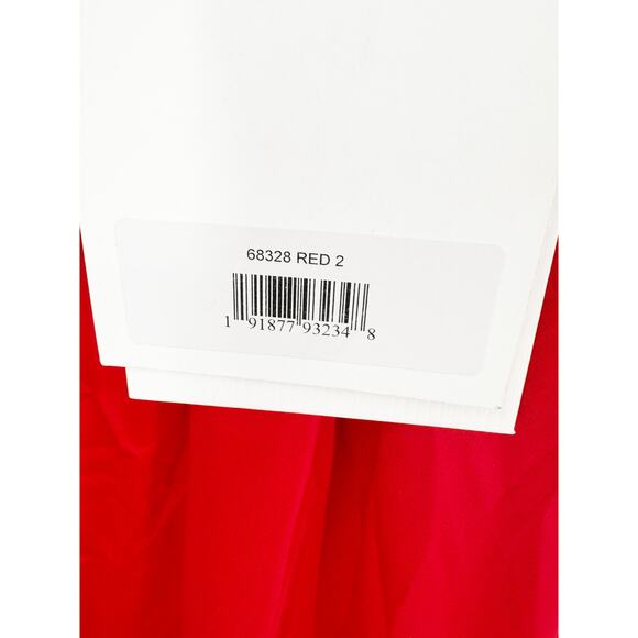 MAC DUGGAL Dress Size 2 Evening Gown NEW Red Twist Front Ruched Top Sleeveless - Picture 5 of 7